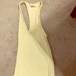 Urban outfitters ribbed cream tank